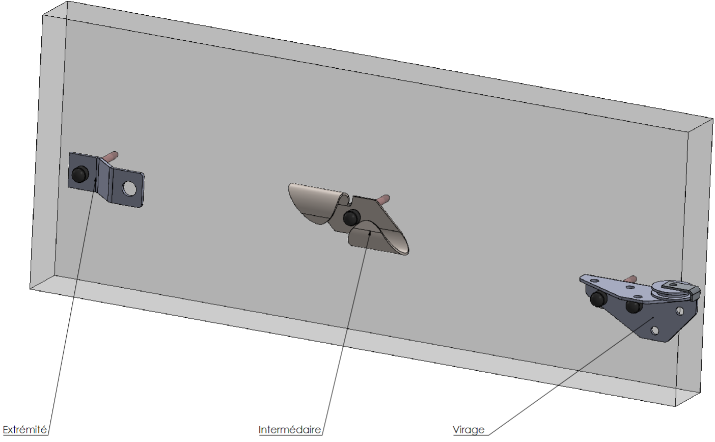 Représentation d’une réalisation 3D pour ligne guide tunnel